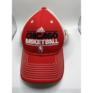 NBA Chicago Bulls Basketball Adidas Hat, S/M, Red White Michael Jordan
